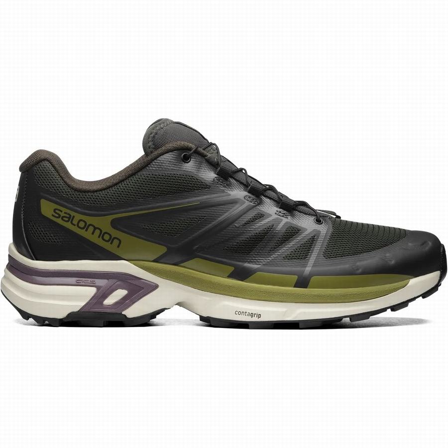 Adidasi Alergare Trail Salomon Xt-wings 2 Barbati Negrii/Masline Verzi (PNC5341OY)